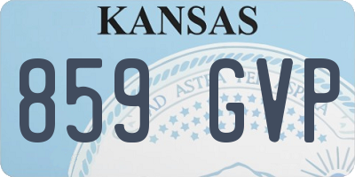 KS license plate 859GVP