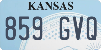 KS license plate 859GVQ