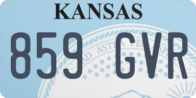 KS license plate 859GVR