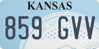 KS license plate 859GVV