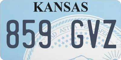 KS license plate 859GVZ