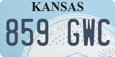 KS license plate 859GWC
