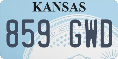 KS license plate 859GWD