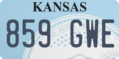 KS license plate 859GWE
