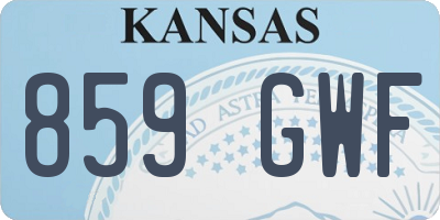 KS license plate 859GWF