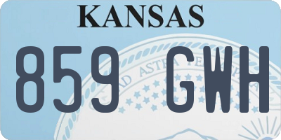 KS license plate 859GWH