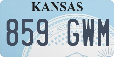 KS license plate 859GWM