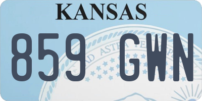 KS license plate 859GWN