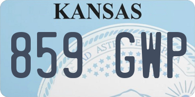 KS license plate 859GWP