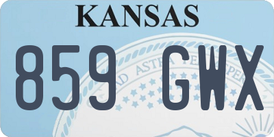 KS license plate 859GWX