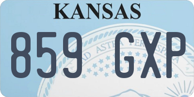 KS license plate 859GXP