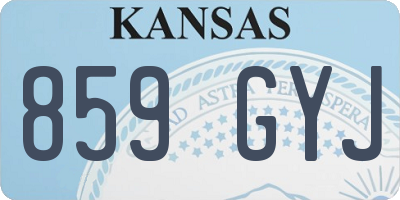 KS license plate 859GYJ