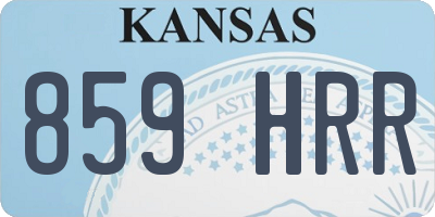 KS license plate 859HRR