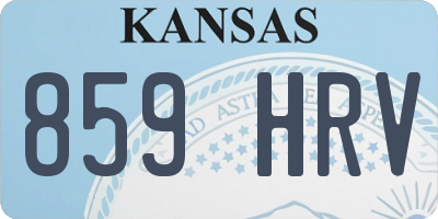 KS license plate 859HRV