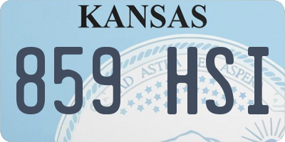 KS license plate 859HSI