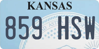 KS license plate 859HSW