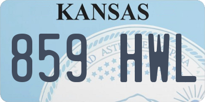 KS license plate 859HWL