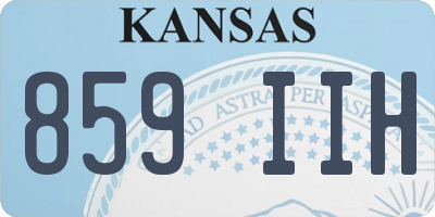 KS license plate 859IIH