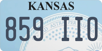 KS license plate 859IIO