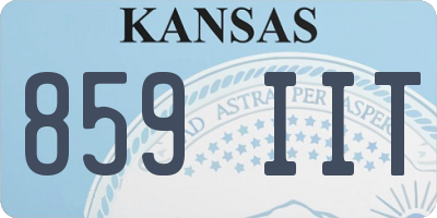 KS license plate 859IIT