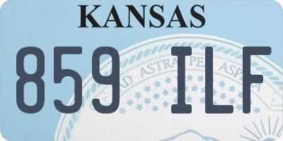 KS license plate 859ILF