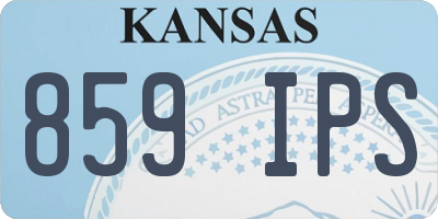 KS license plate 859IPS