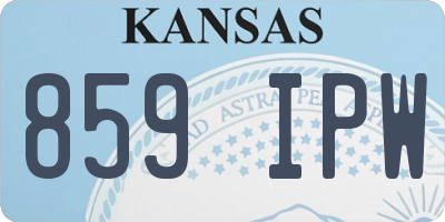 KS license plate 859IPW