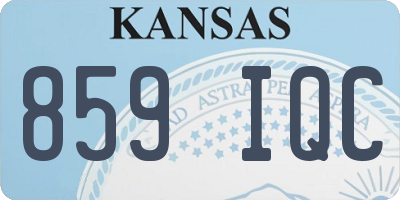 KS license plate 859IQC