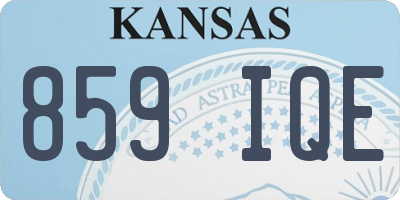 KS license plate 859IQE