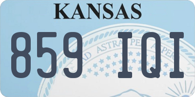 KS license plate 859IQI