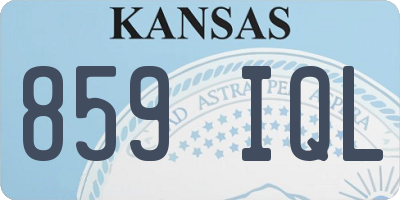 KS license plate 859IQL