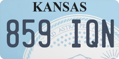 KS license plate 859IQN