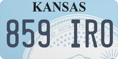 KS license plate 859IRO