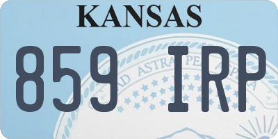 KS license plate 859IRP