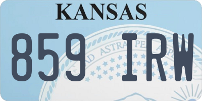 KS license plate 859IRW