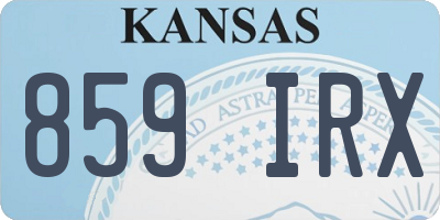 KS license plate 859IRX