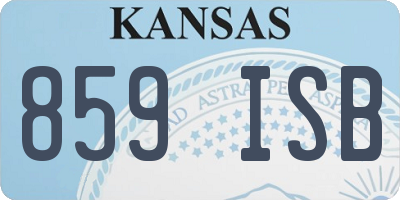 KS license plate 859ISB