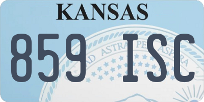 KS license plate 859ISC