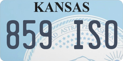 KS license plate 859ISO