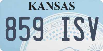 KS license plate 859ISV