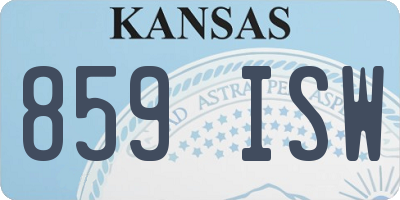KS license plate 859ISW