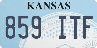 KS license plate 859ITF