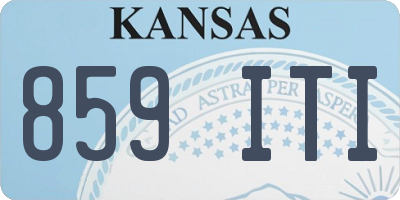 KS license plate 859ITI