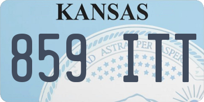 KS license plate 859ITT