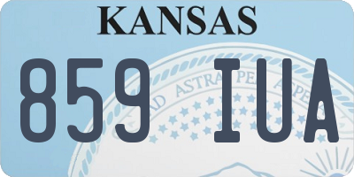 KS license plate 859IUA