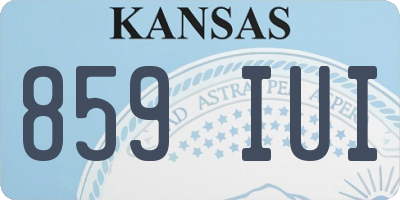 KS license plate 859IUI