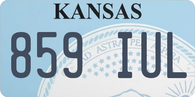 KS license plate 859IUL