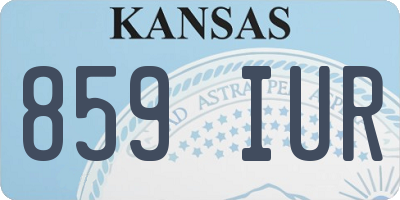 KS license plate 859IUR