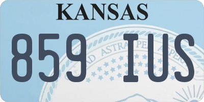 KS license plate 859IUS