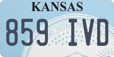 KS license plate 859IVD